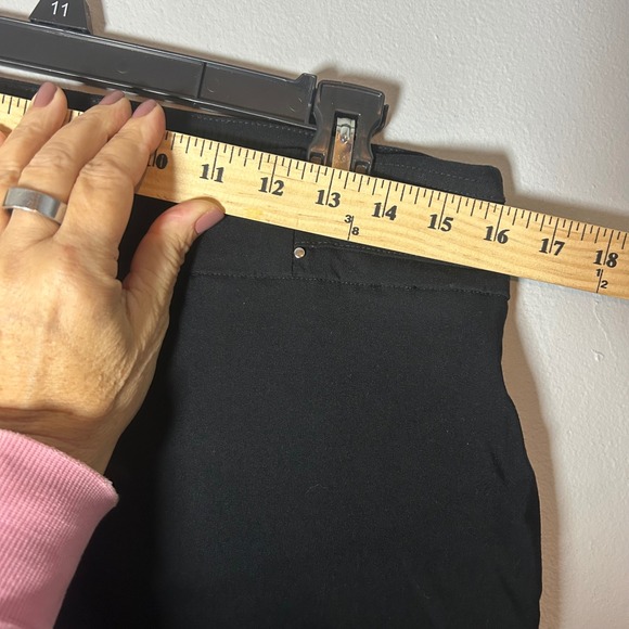 JM Collection Black Cropped Pants Women's Large Elastic Waist Stretch Comfort - Picture 6 of 7